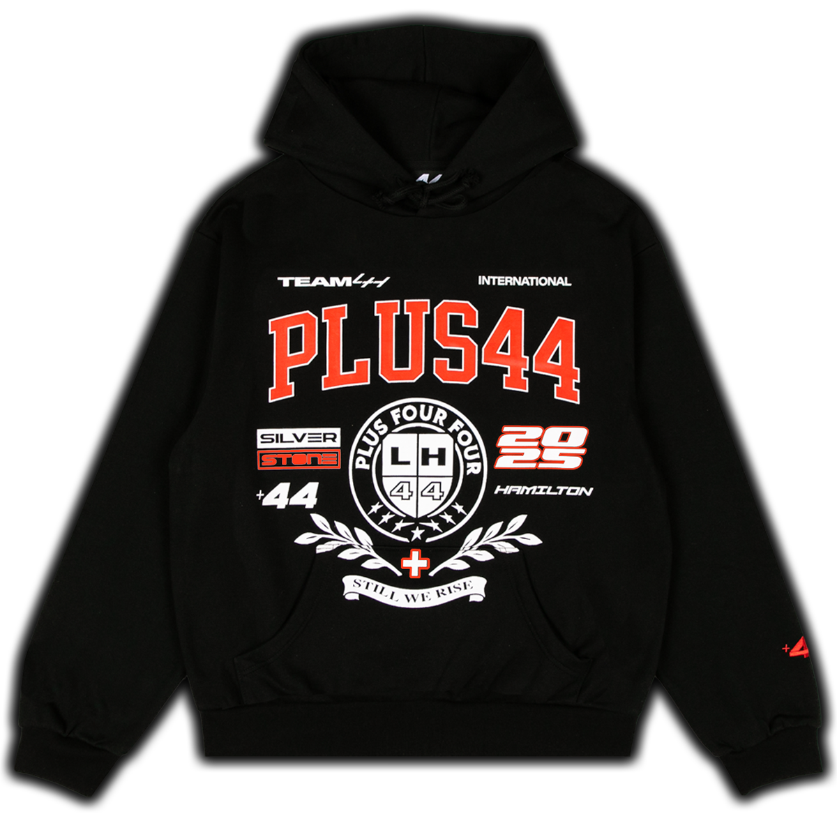 +44 PLUS44 Varsity Pullover Hoodie - Black