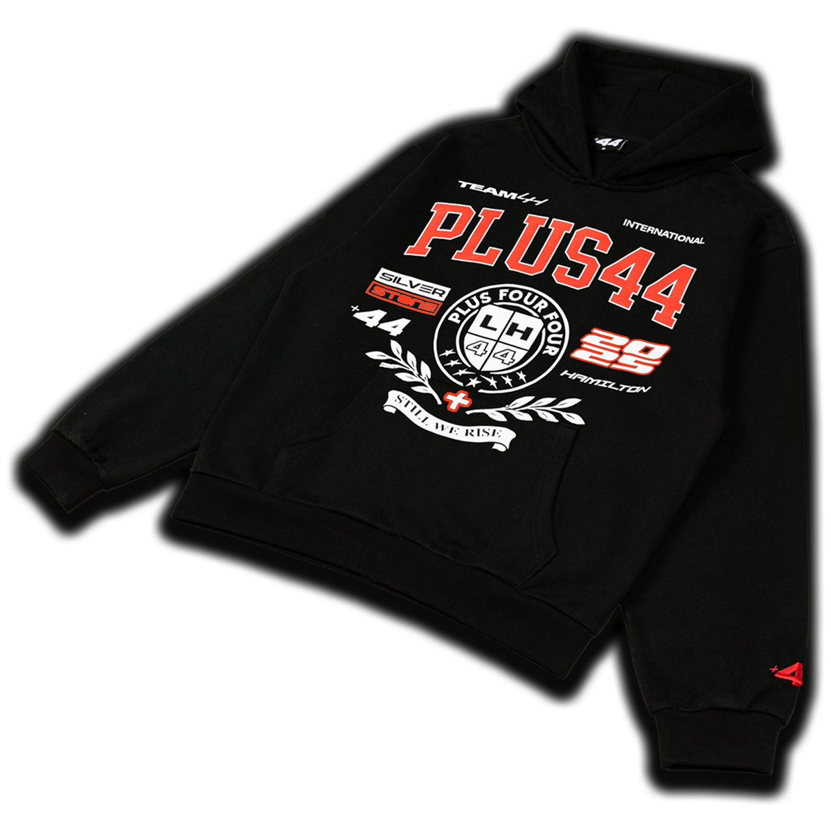 +44 PLUS44 Varsity Pullover Hoodie - Black
