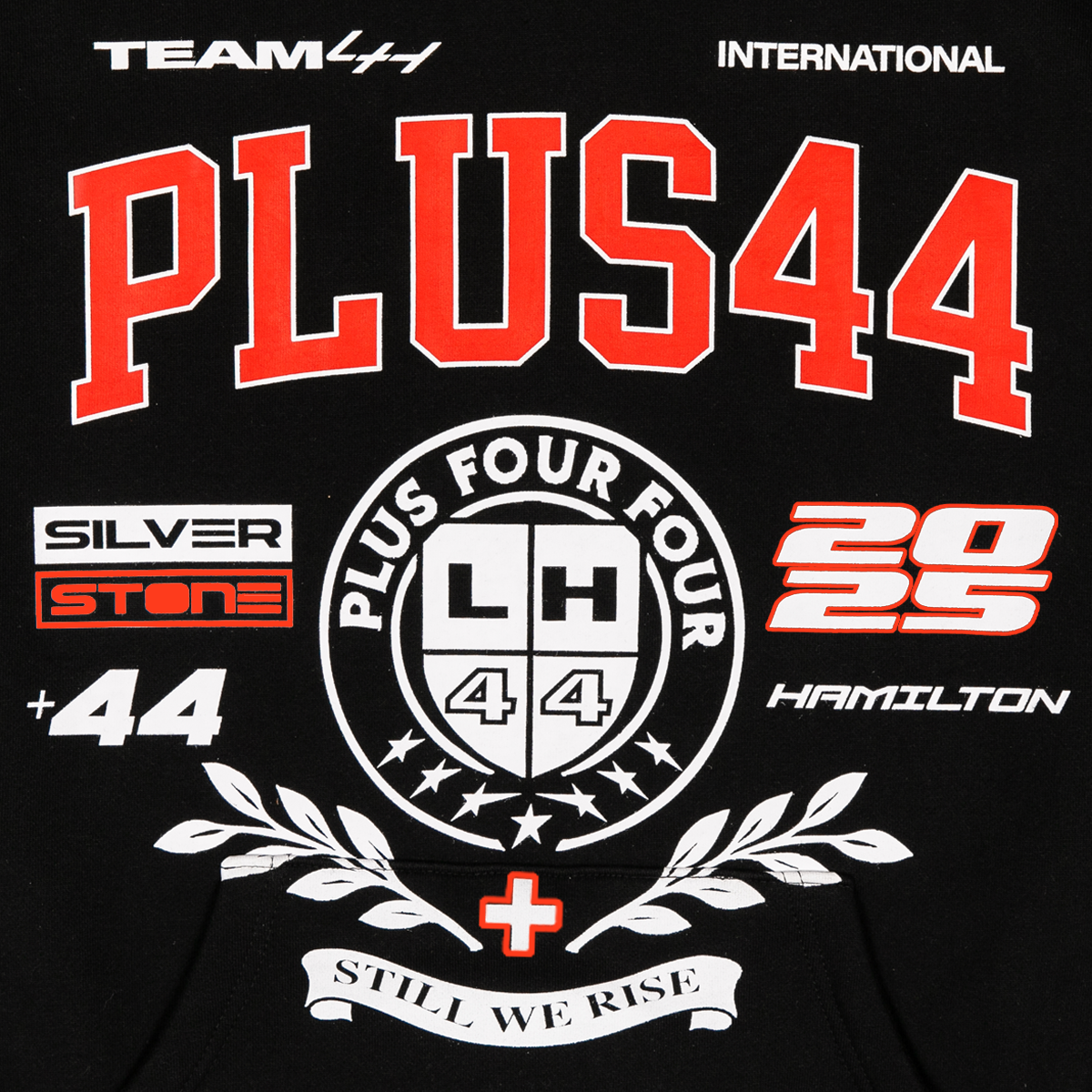 +44 PLUS44 Varsity Pullover Hoodie - Black