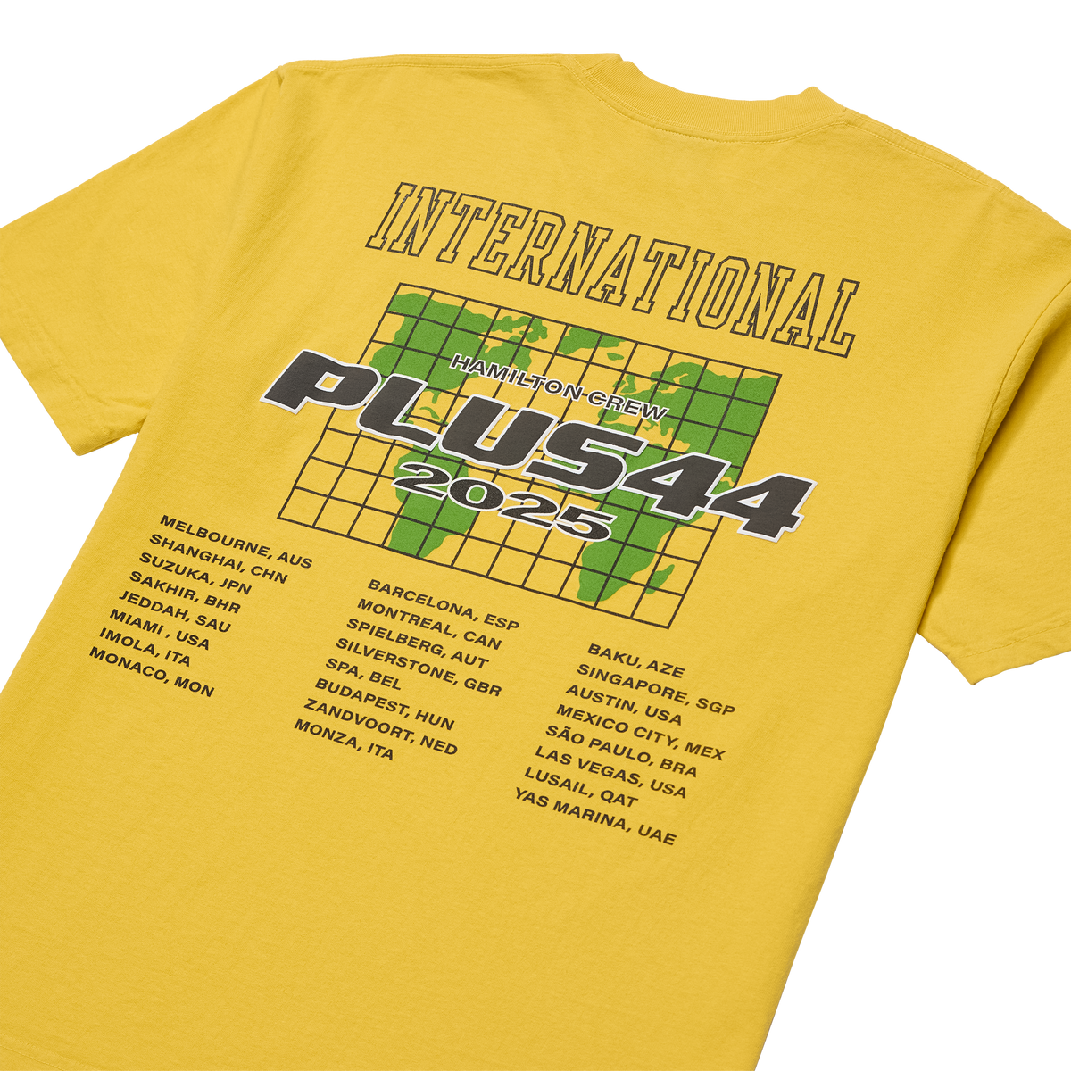 +44 2025 International Tee - Yellow