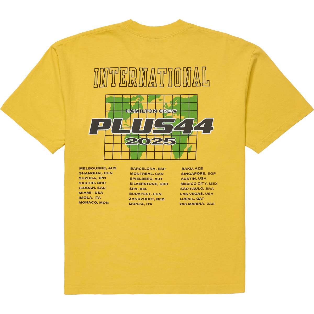 +44 2025 International Tee - Yellow