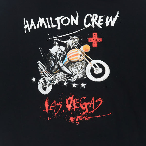 Vegas Moto Ride Boxy Short Sleeve Tee - Black