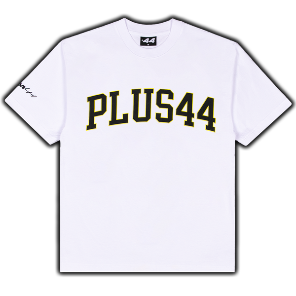 PLUS44 Varsity Tee - White