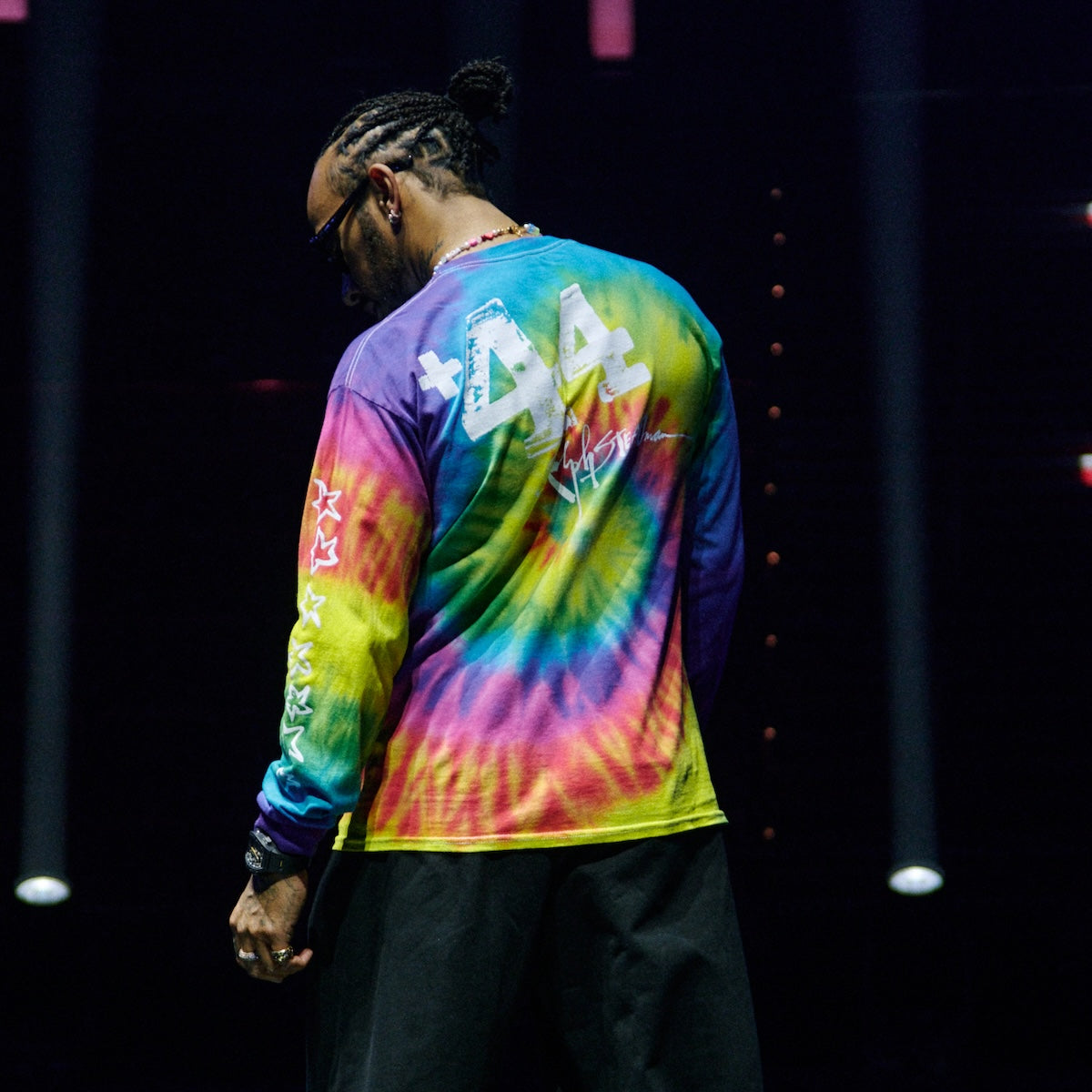Sin City Tie Dye Long Sleeve Tee - Rainbow