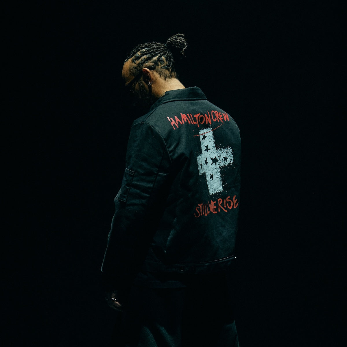 Steadman Stars Zip Up Quilted Jacket - Black