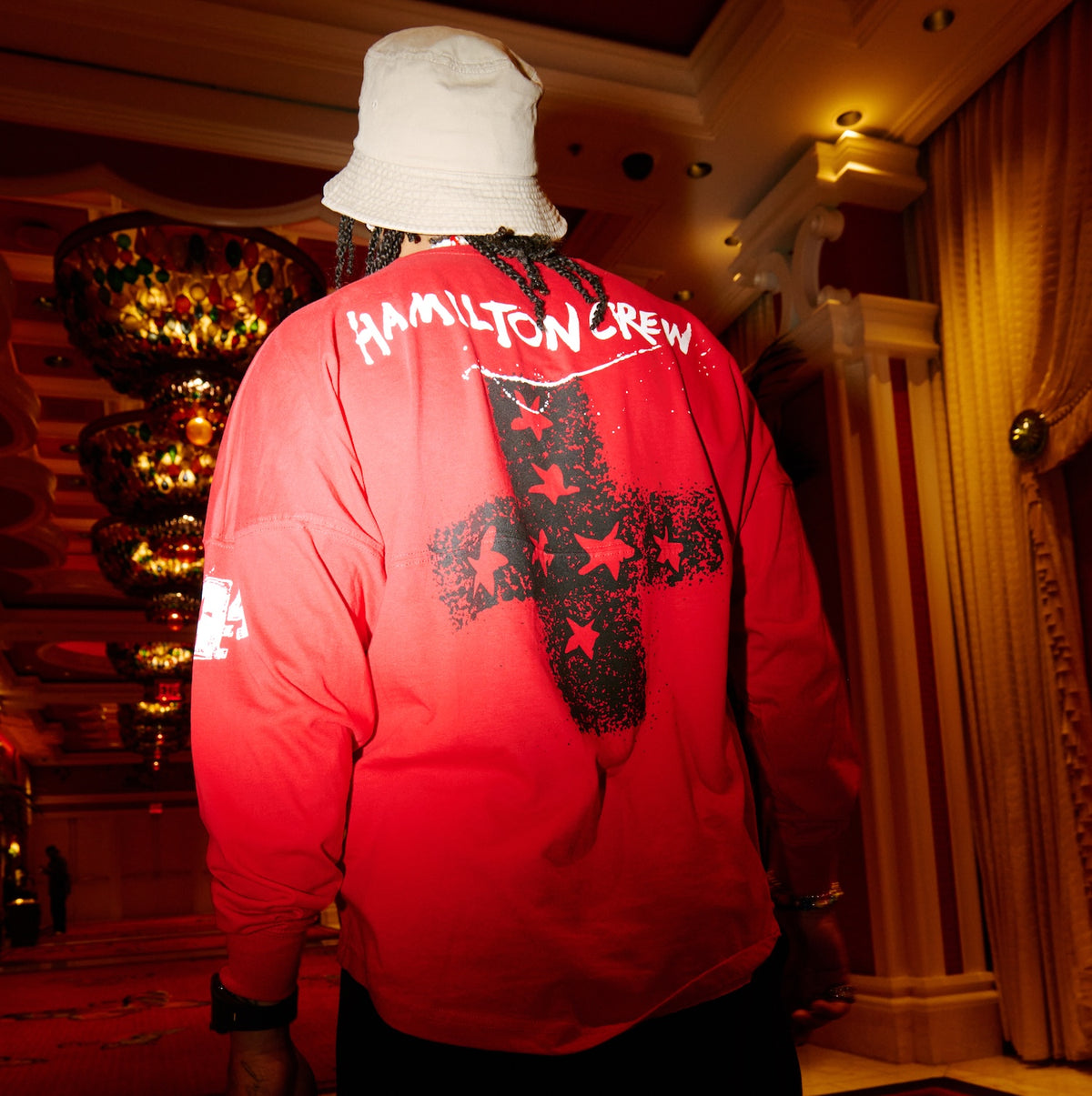 Steadman Stars Jersey Long Sleeve Tee - Red