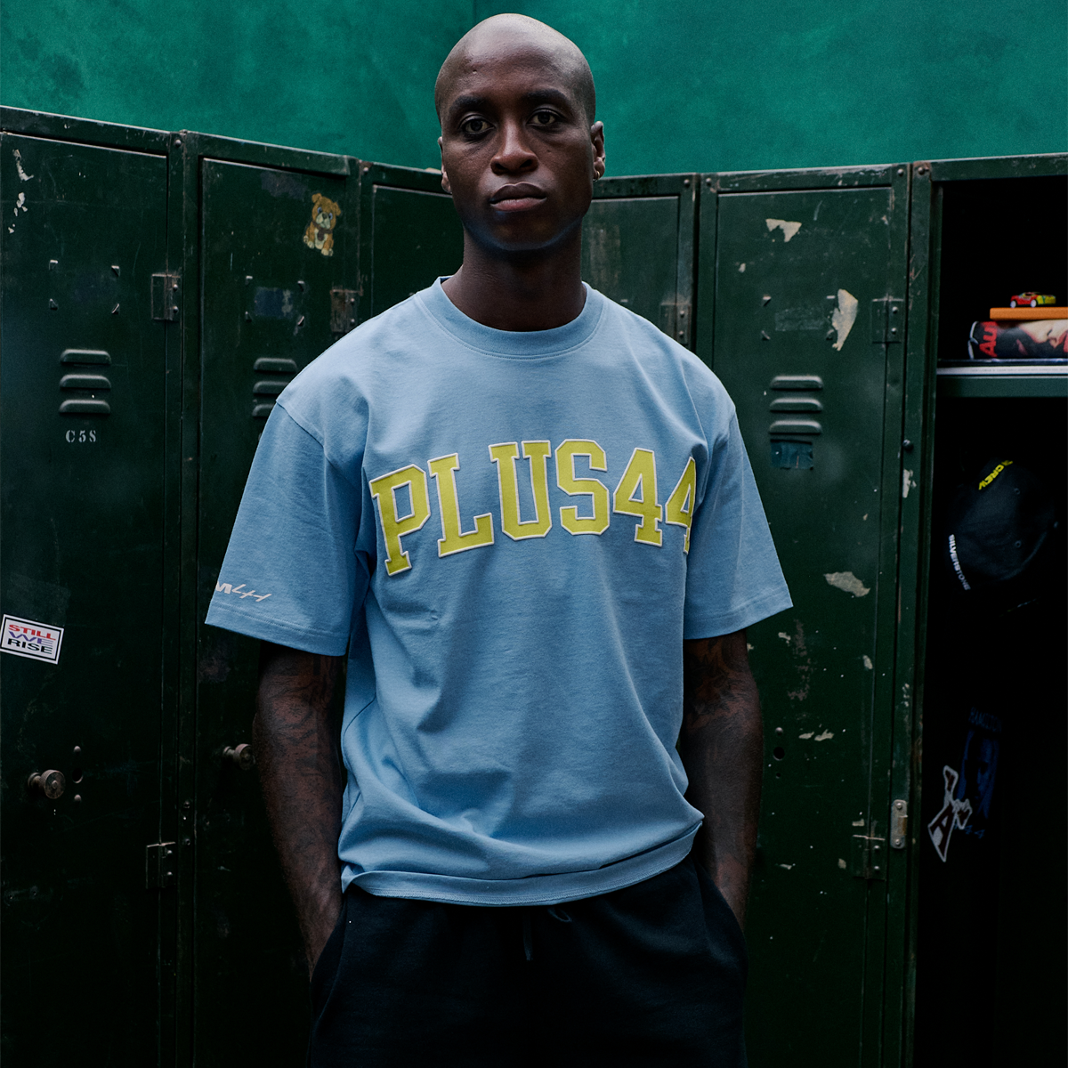 PLUS44 Varsity Tee - Blue