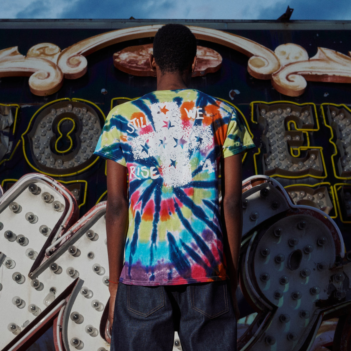 City of Lights Tie Dye Classic Short Sleeve Tee - Lava Lamp