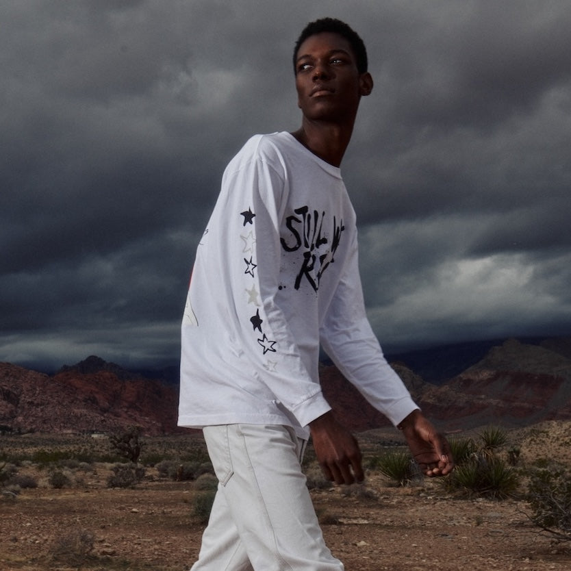 Joy Ride Classic Long Sleeve Tee - White (Made To Order)