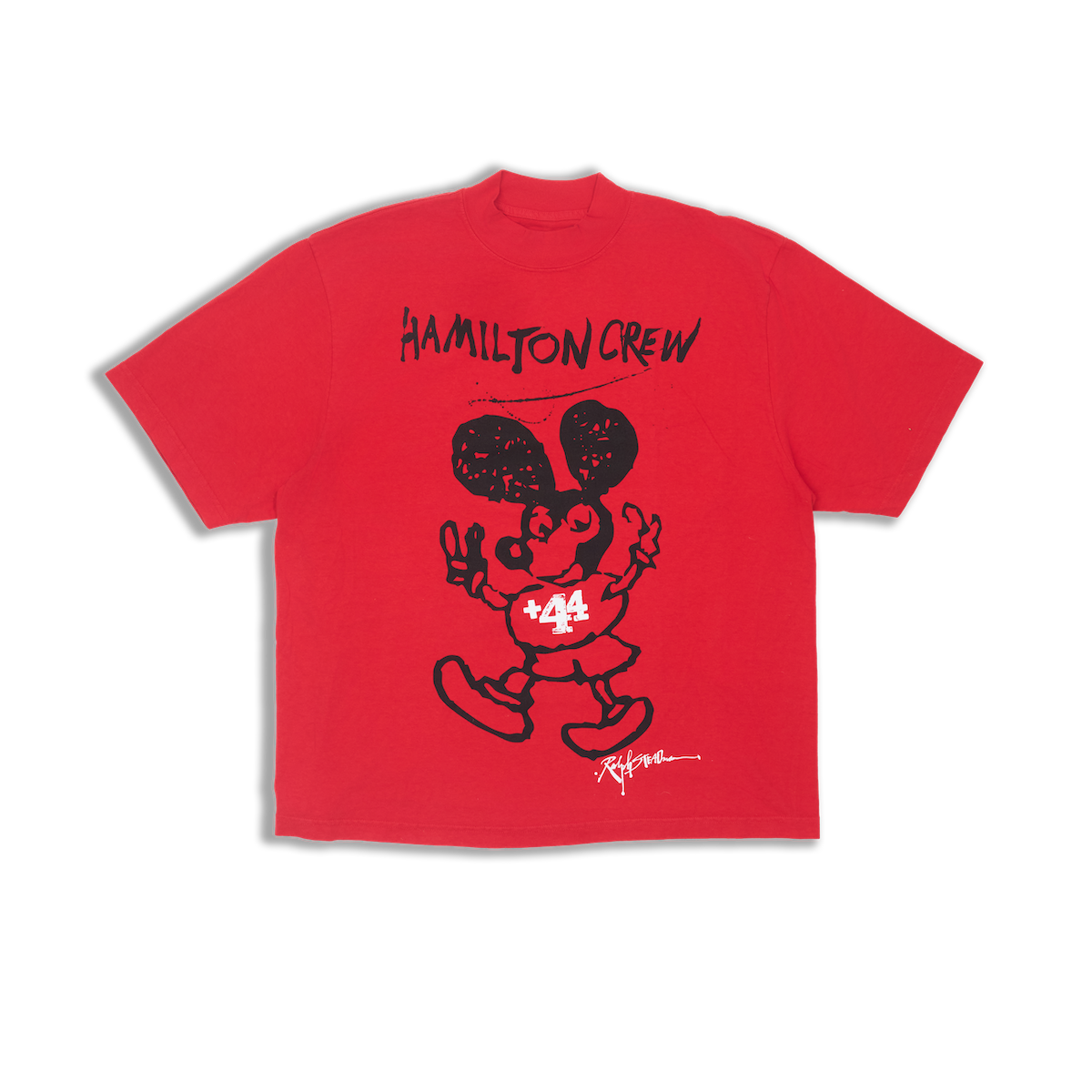 Lucky Mouse Boxy Short Sleeve Tee - Red