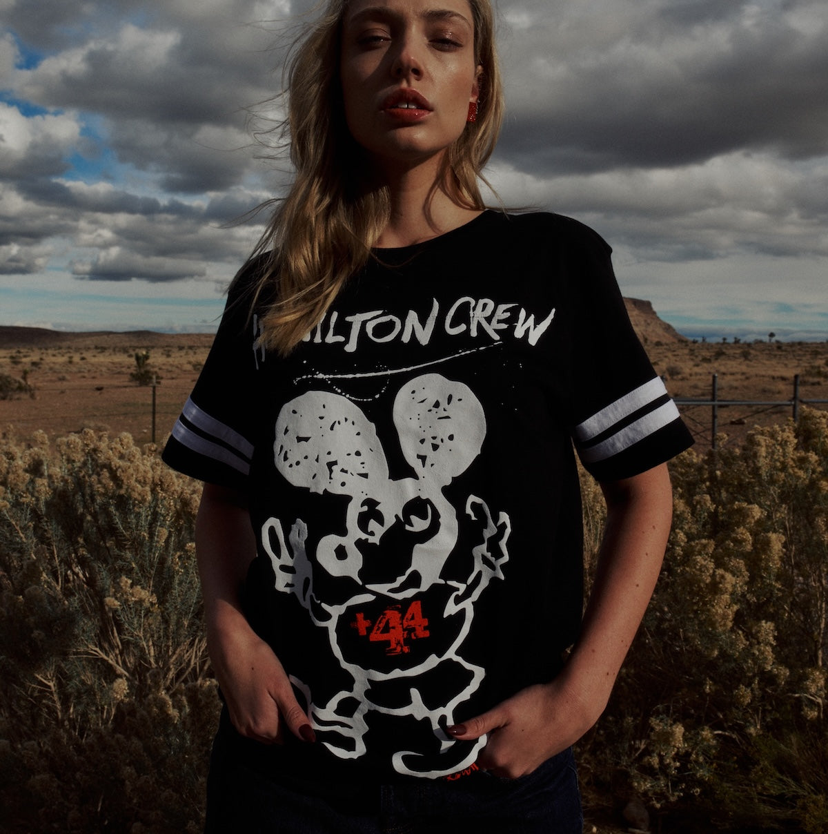 Lucky Mouse Jersey Short Sleeve Tee - Black