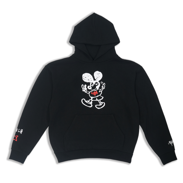 Lucky Mouse Pullover Hoodie - Black