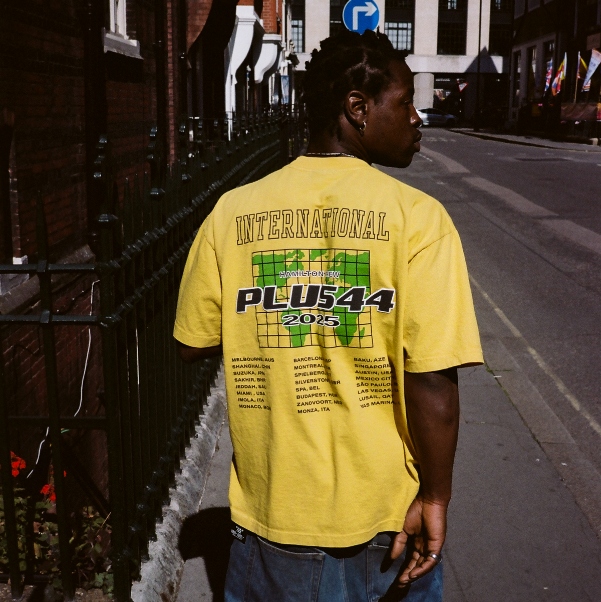 +44 2025 International Tee - Yellow