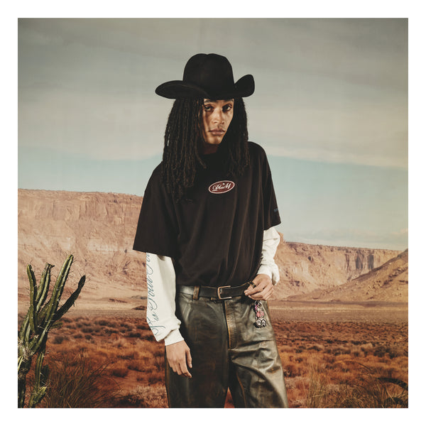 Ace High Double Layer Long Sleeve Tee - Black/White