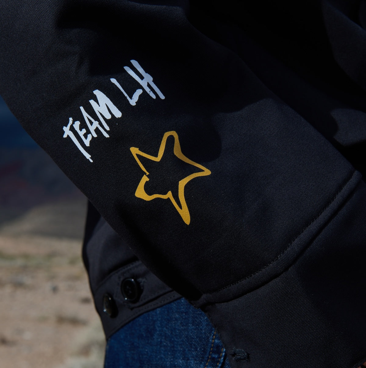 Steadman Stars Zip Up Quilted Jacket - Black