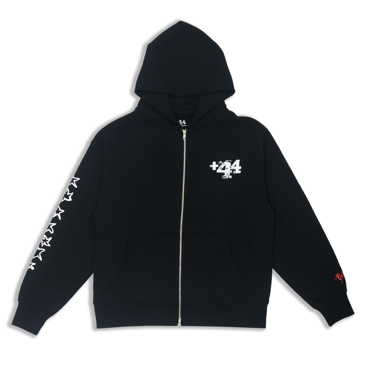 Vegas Moto Ride Zip Up Hoodie - Black
