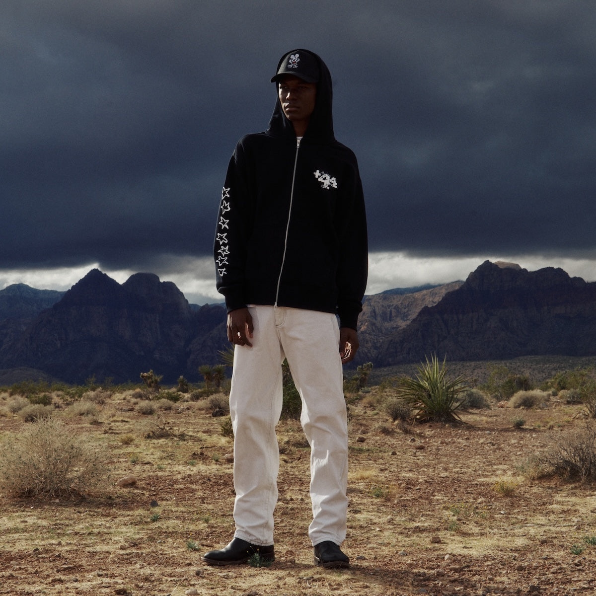 Vegas Moto Ride Zip Up Hoodie - Black